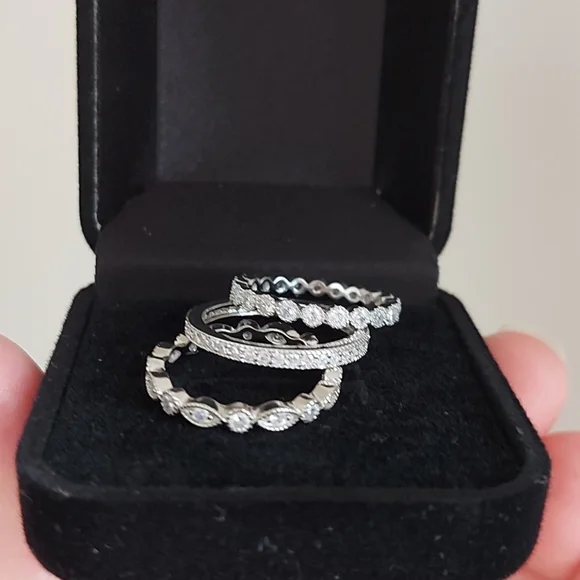 925 Sterling Silver Stackable Rings - Picture 3 of 14